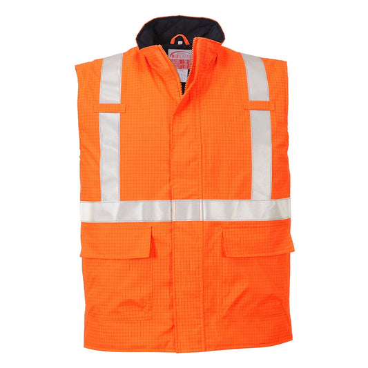Portwest Bizflame Rain Hi-Vis Antistatic  FR Bodywarmer S776