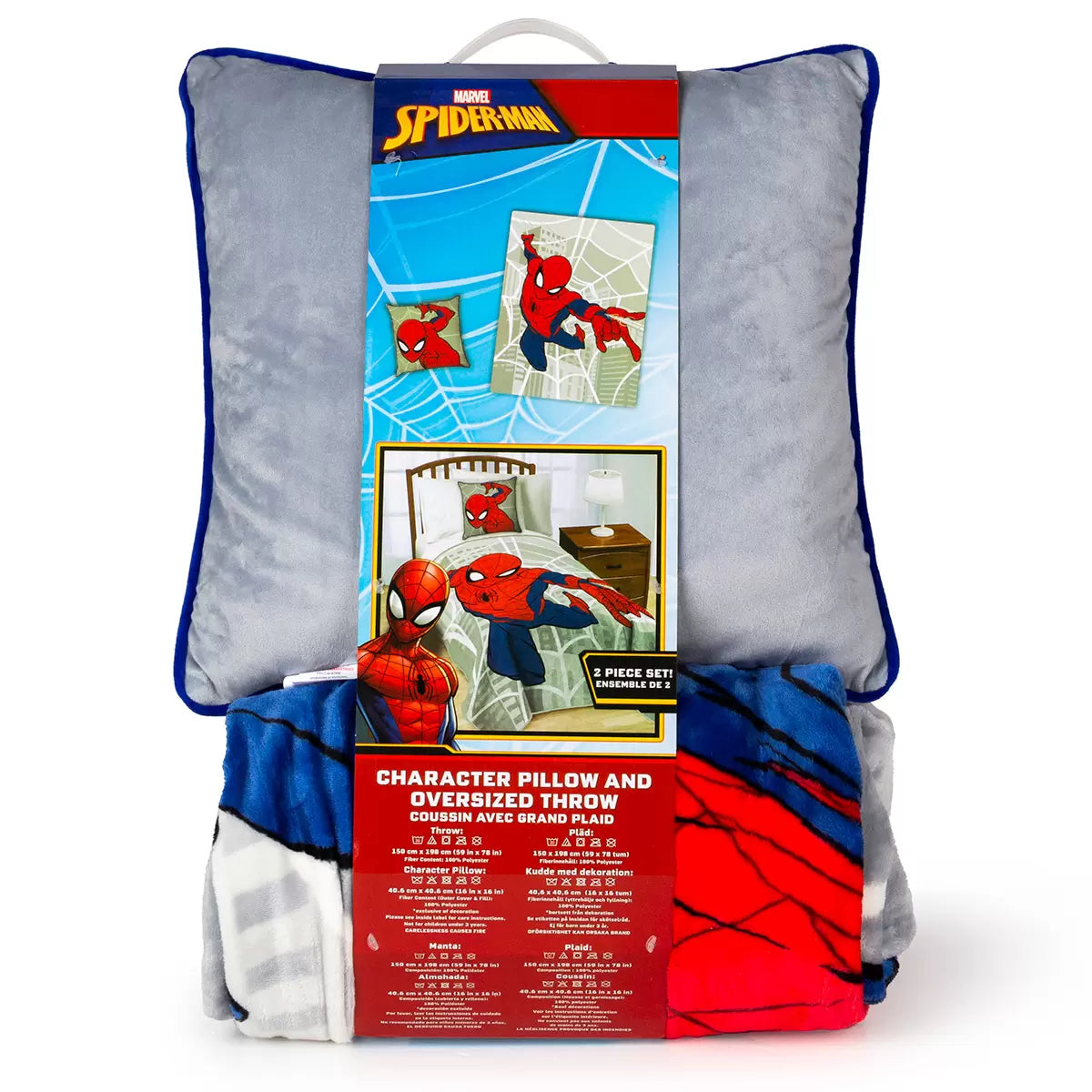 Spider-Man Character Cushion & Throw Set