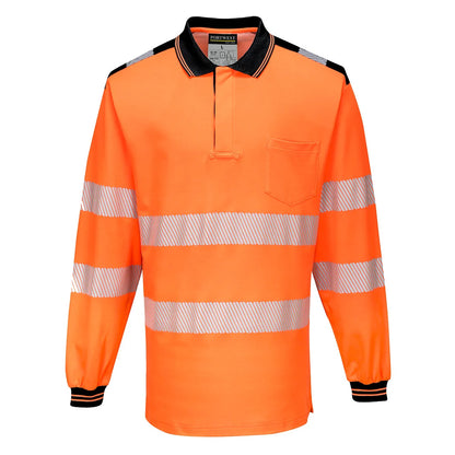 Portwest PW3 Hi-Vis Cotton Comfort Polo Shirt L/ T184