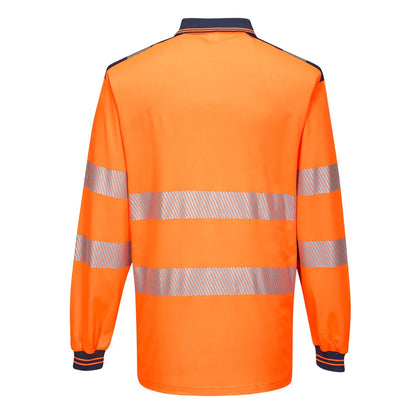 Portwest PW3 Hi-Vis Cotton Comfort Polo Shirt L/ T184