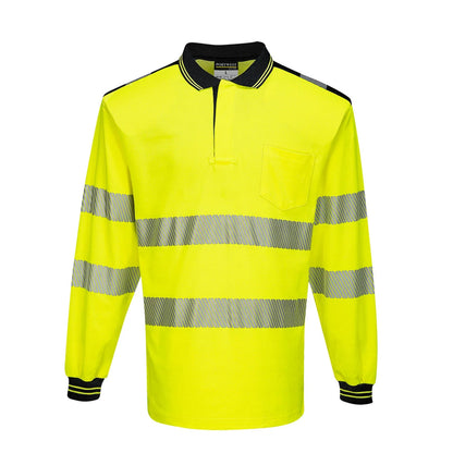 Portwest PW3 Hi-Vis Cotton Comfort Polo Shirt L/ T184
