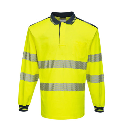 Portwest PW3 Hi-Vis Cotton Comfort Polo Shirt L/ T184